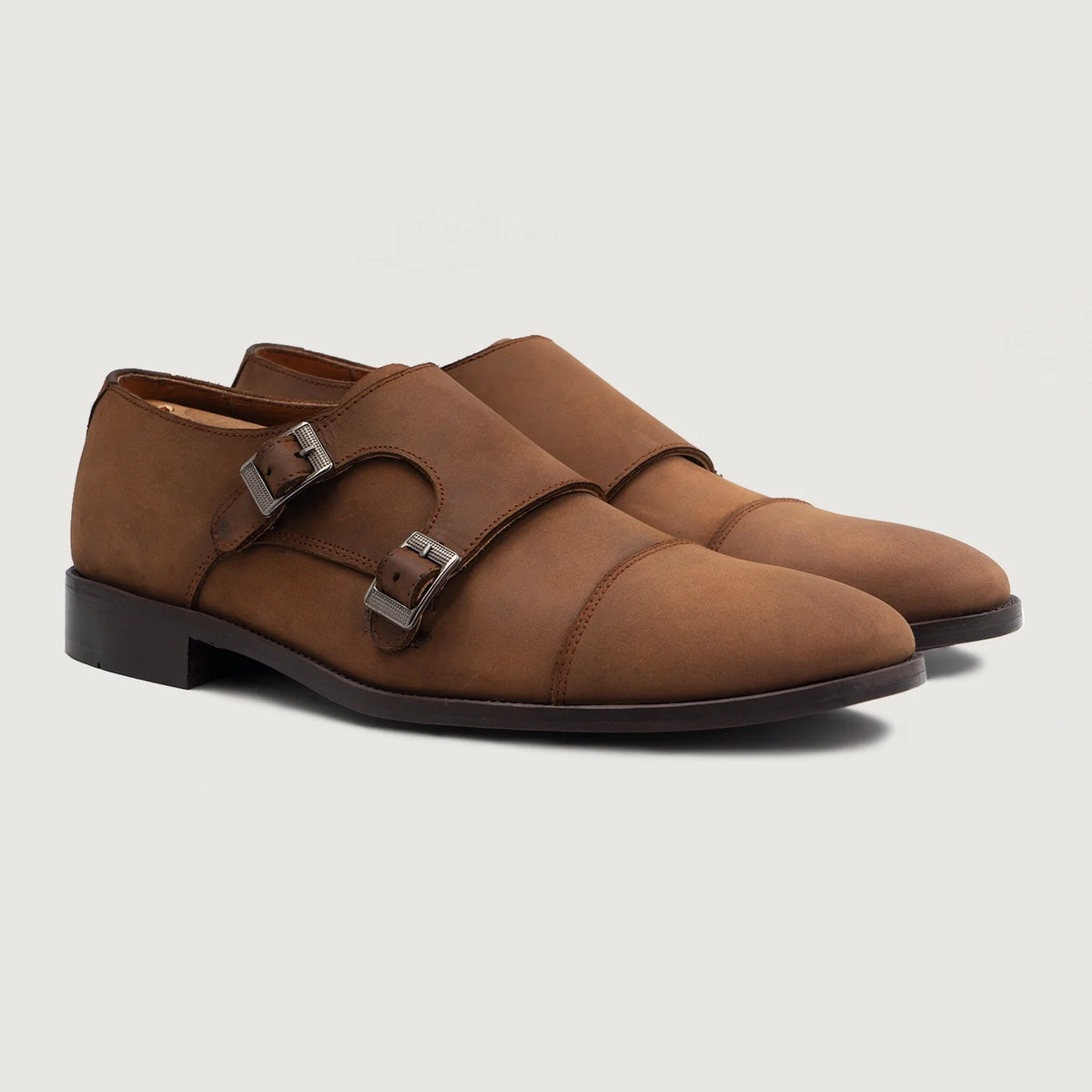 Boston Chaussures à double boucle Oil Pull-up Marron Chaussures en cuir For Men in Brown Full-Grain Leather - Vue de profil | Acheter en ligne