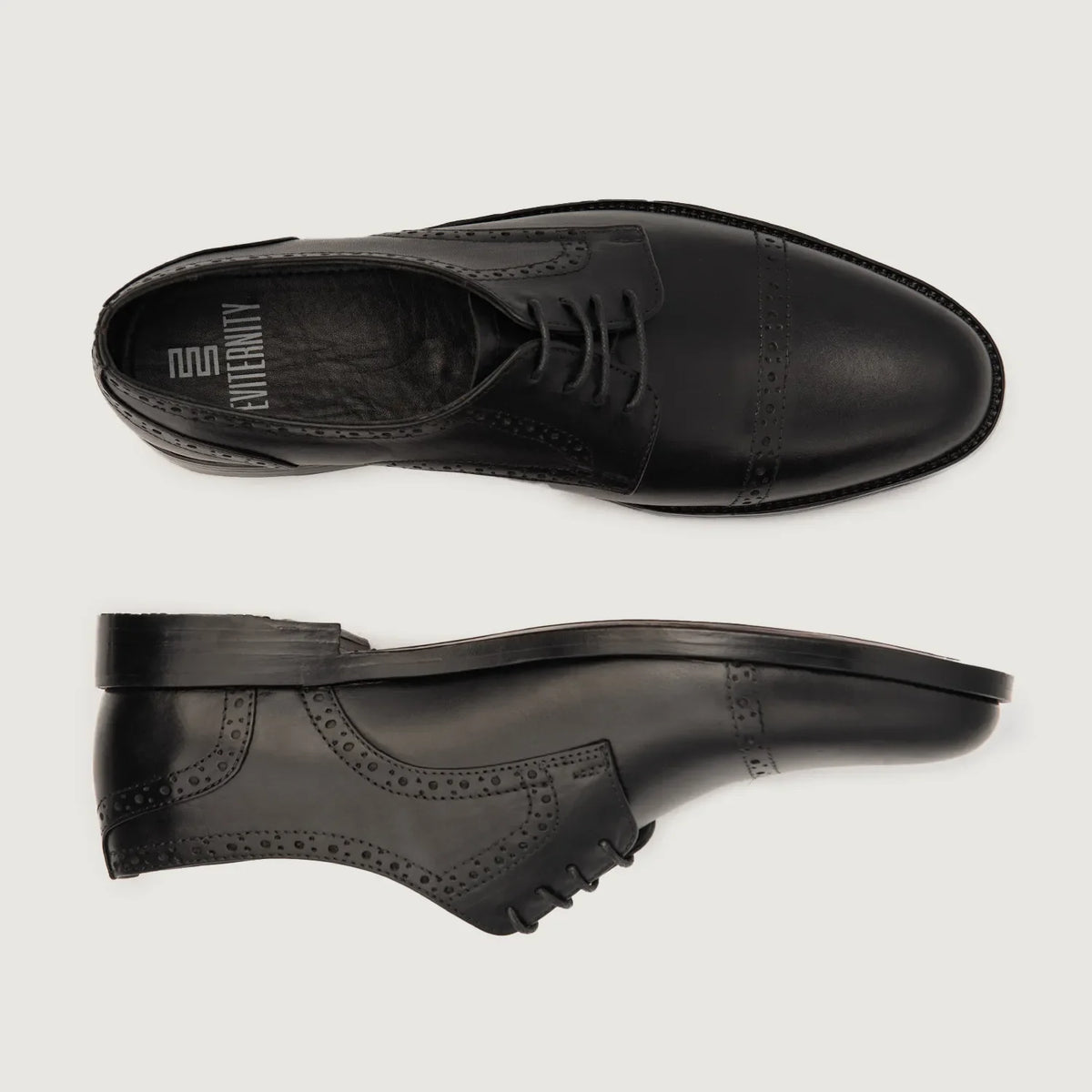 Dirk Brogues Chaussures Derby en cuir noir pour Homme - Contrefort de talon renforcé & surpiqûres doubles de précision