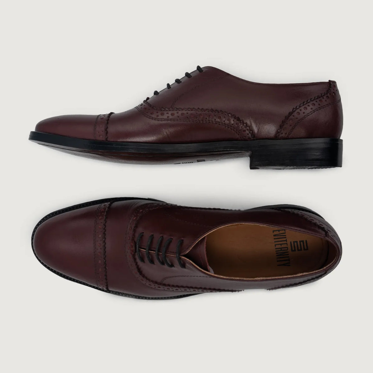 Grisson Brogues Oxford Bordeaux Chaussures en cuir pour Homme For Men - Contrefort de talon renforcé & surpiqûres doubles de précision