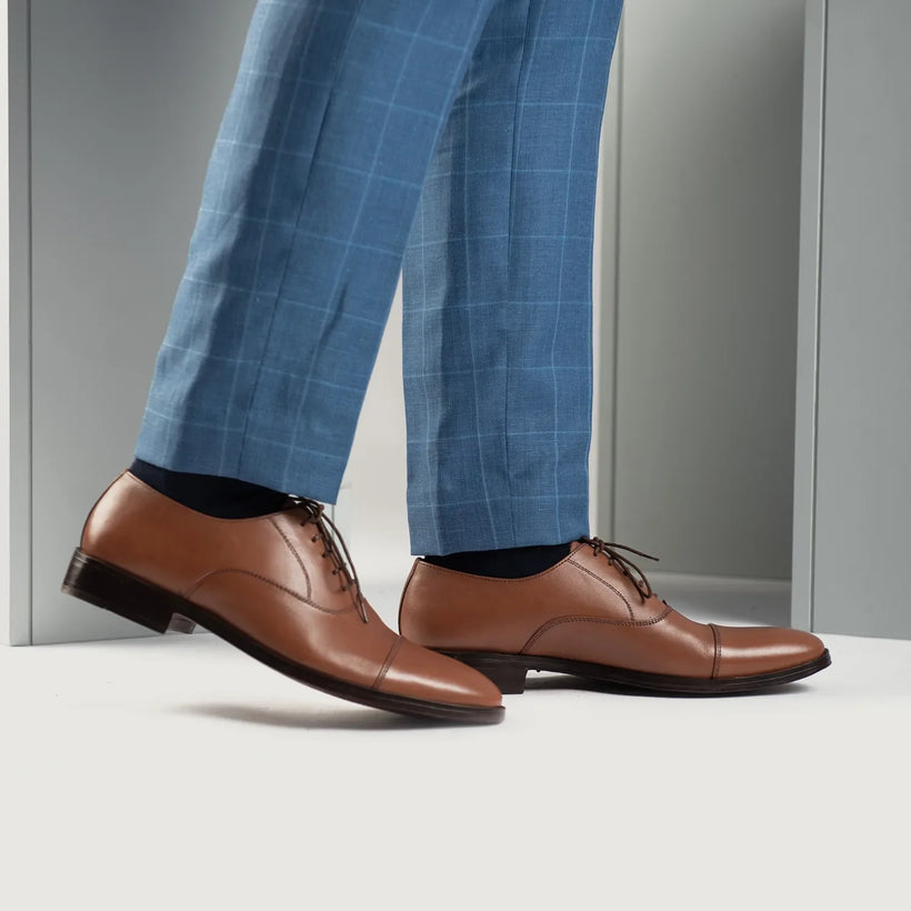 Professor Oxford Camel Chaussures en cuir pour Homme