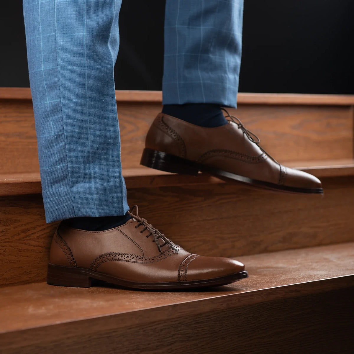 Orlaven Grisson Brogues Oxford Marron Chaussures en cuir pour Homme footwear image 9