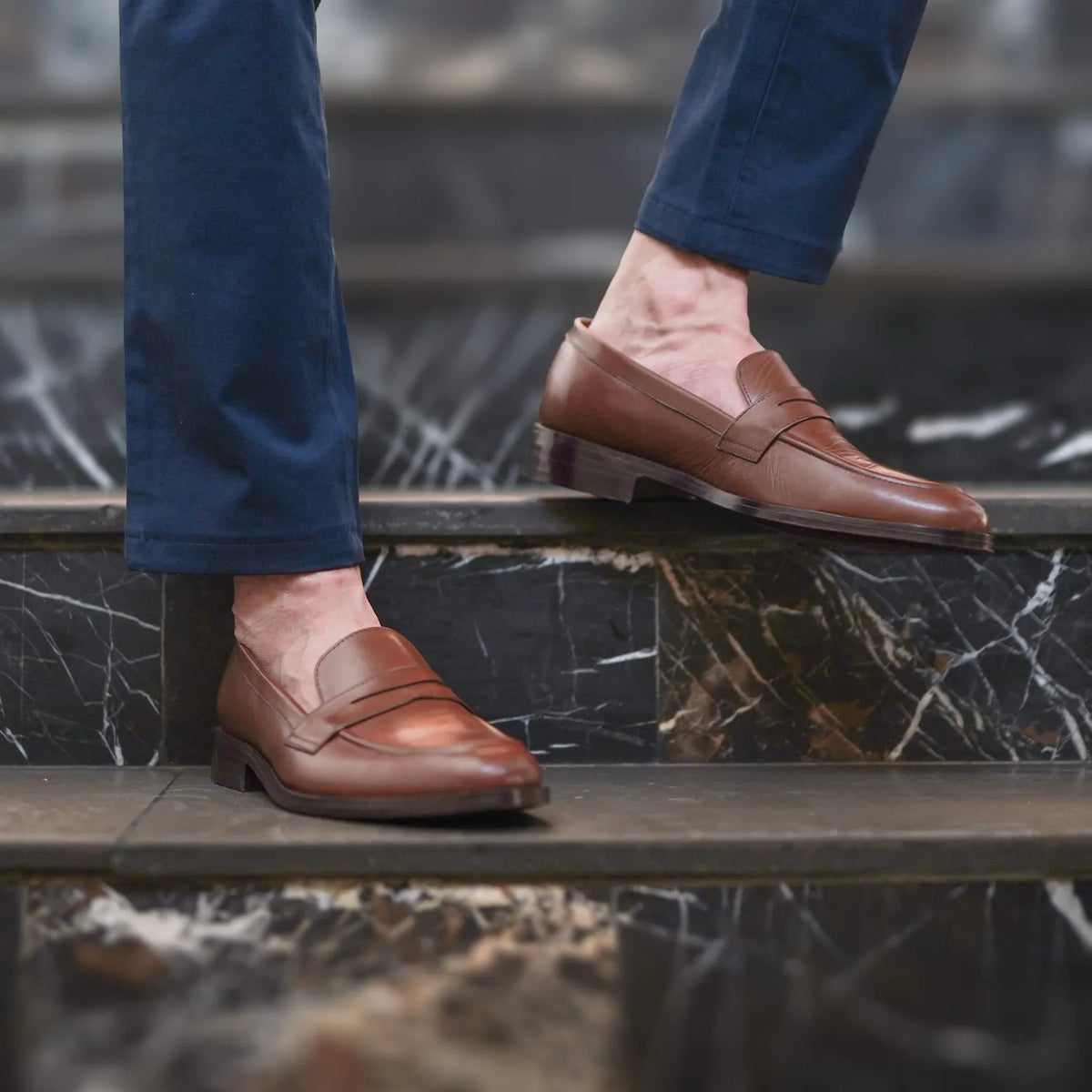 Orlaven Baxton Marron Mocassins en cuir pour Homme footwear image 9