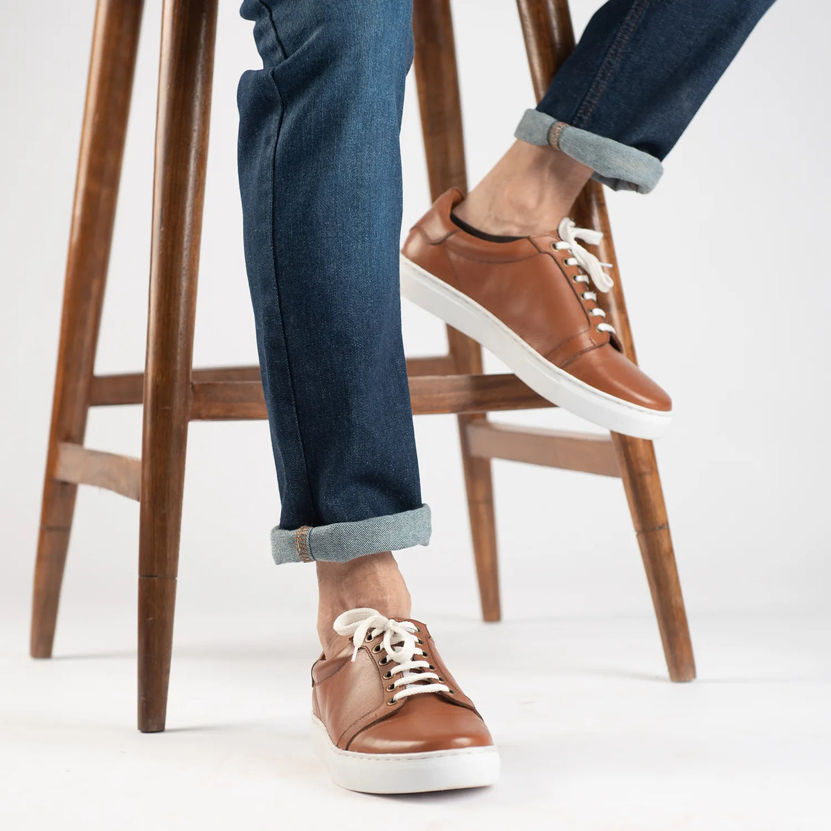 Orlaven Carter Runn Camel Baskets en cuir pour Homme footwear image 9
