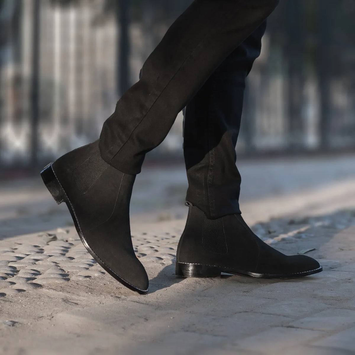 Orlaven Clarkson Chelsea Noir Suede Bottines en cuir pour Homme footwear image 9