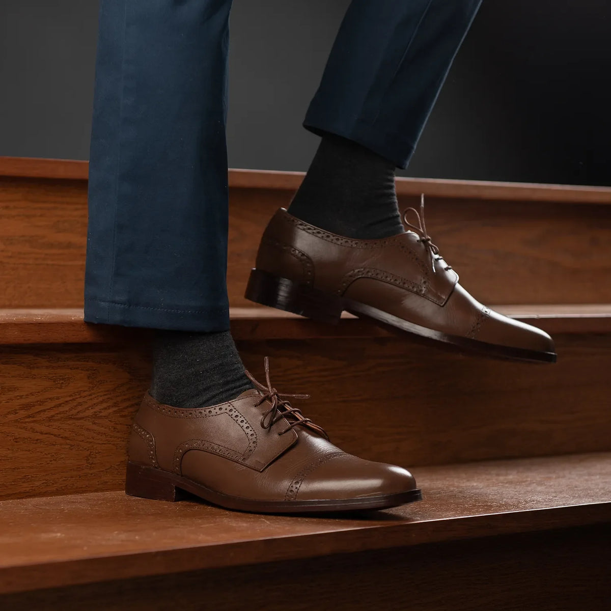 Orlaven Dirk Brogues Derby Marron Chaussures en cuir pour Homme footwear image 9