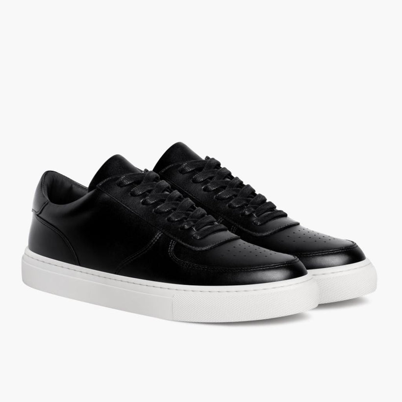 Court Noir Leather Sneakers pour Femme