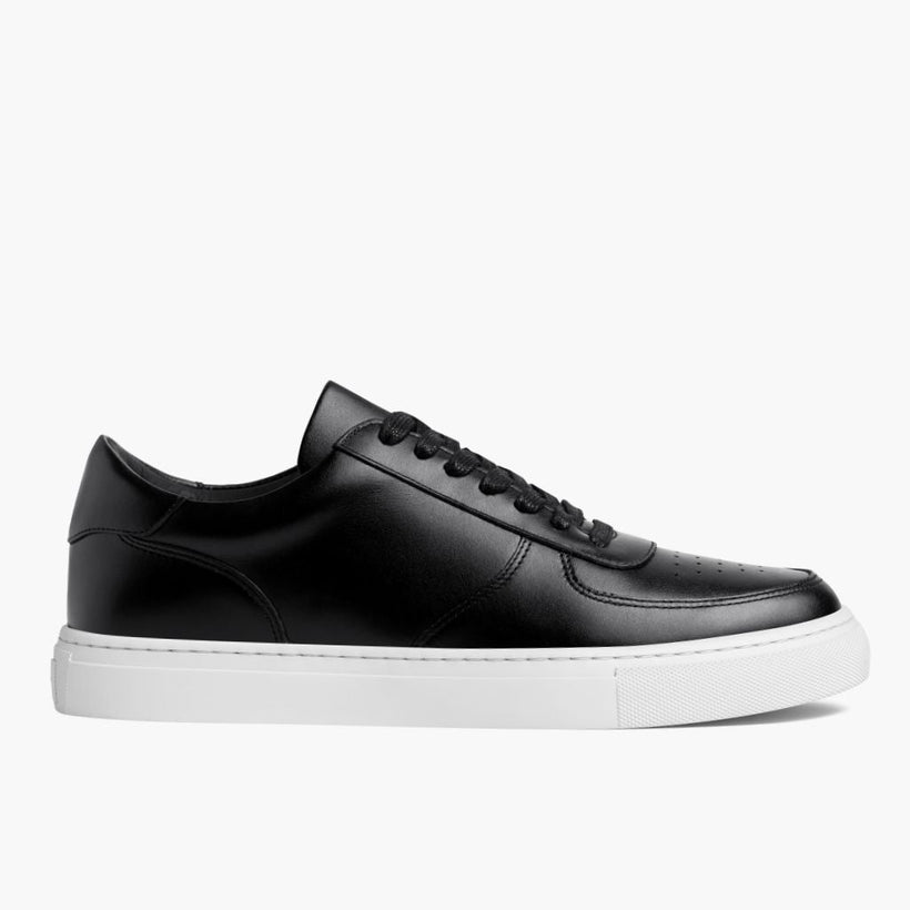 Court Noir Baskets en cuir pour Homme