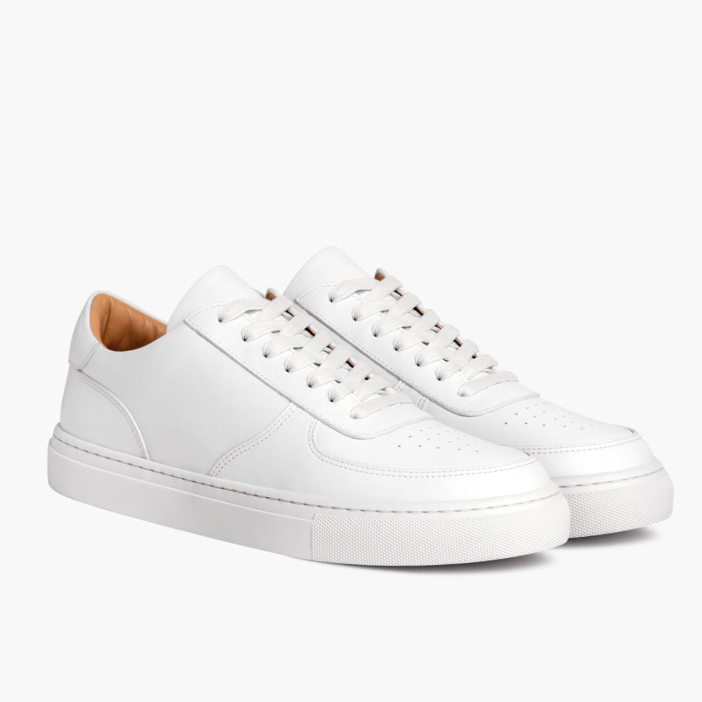 Court Toffee x Off-White Leather Sneakers in White Full-Grain Leather - Vue de profil | Acheter en ligne