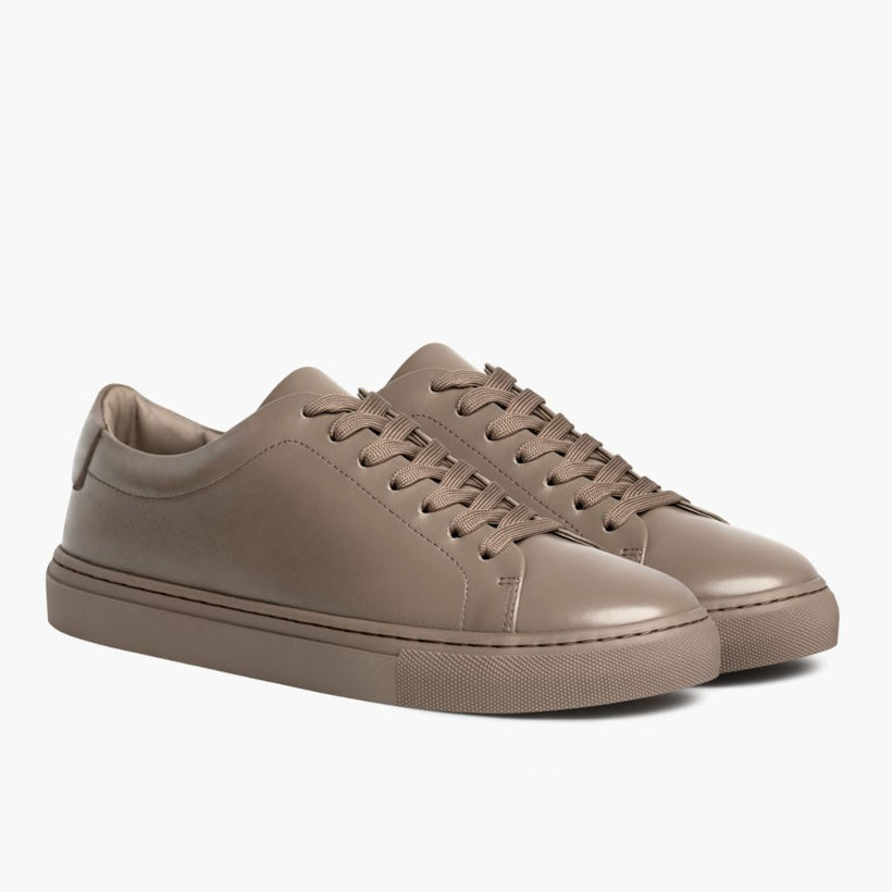 Encore Taupe Leather Sneakers pour Femme
