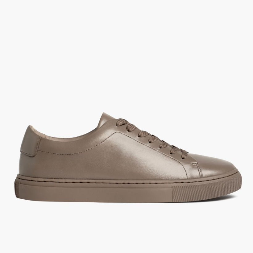Encore Taupe Leather Sneakers pour Homme