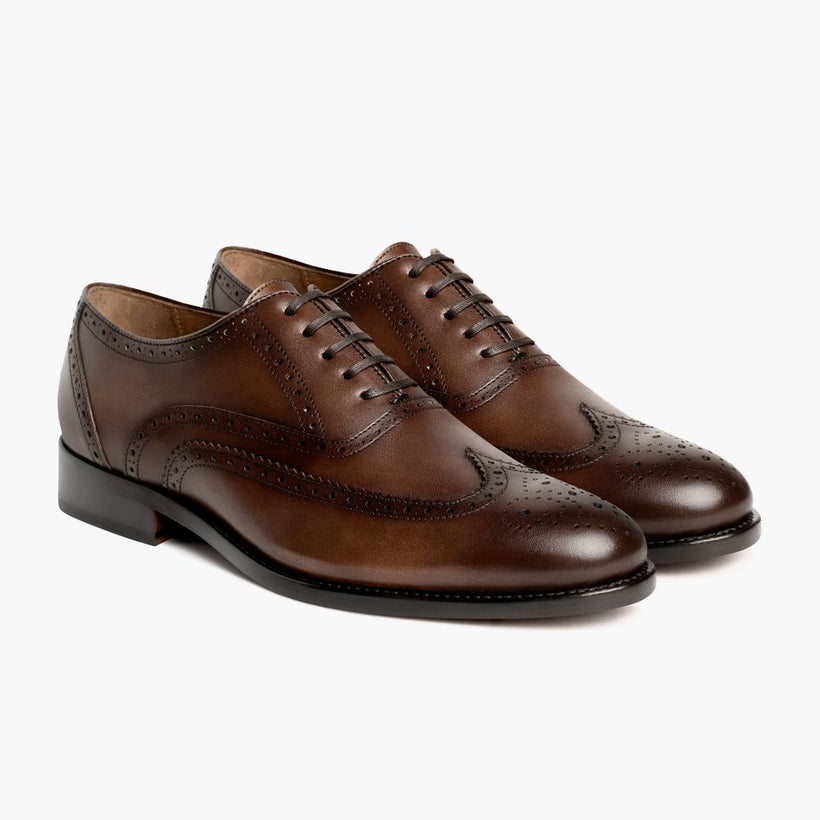 Aviator Cinnamon Leather Shoes pour Homme