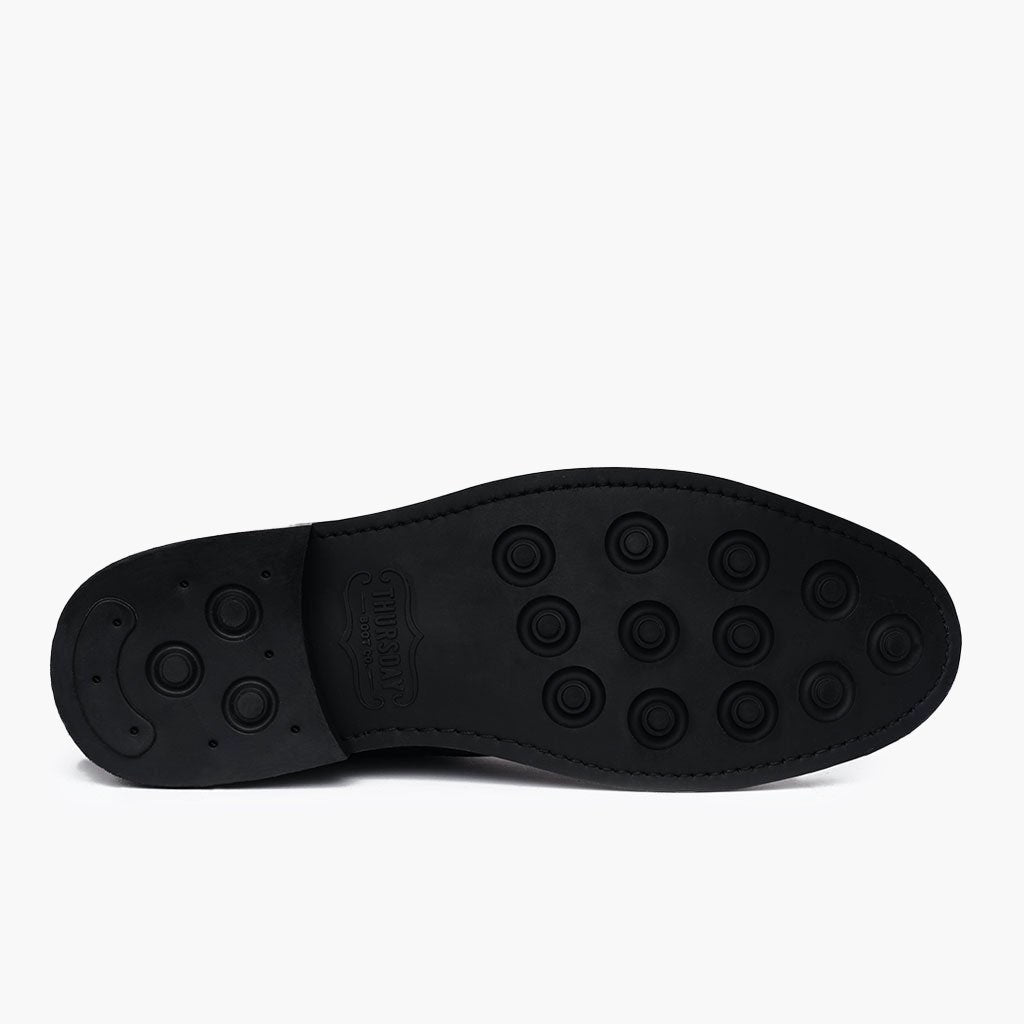 High-Traction Rubber Outsole & Lug Tread Pattern on Cadet Moka Bottines en cuir pour Homme