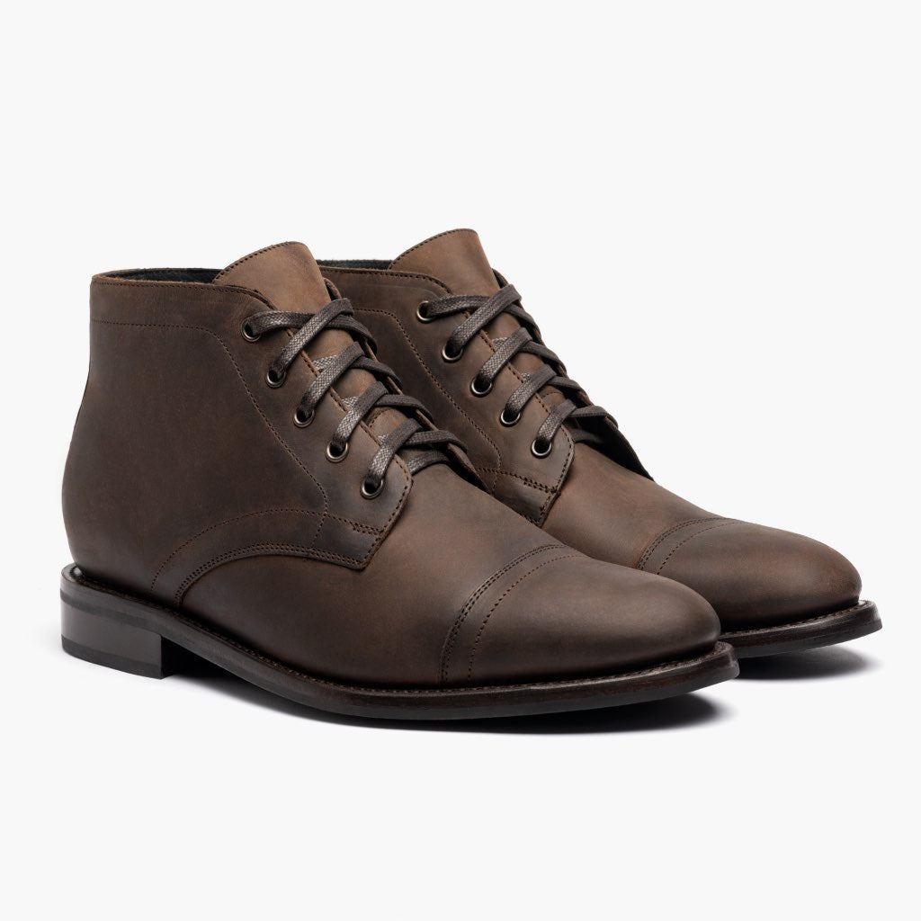 Cadet Tabac Bottines en cuir pour Homme in Classic Full-Grain Leather - Vue de profil | Acheter en ligne