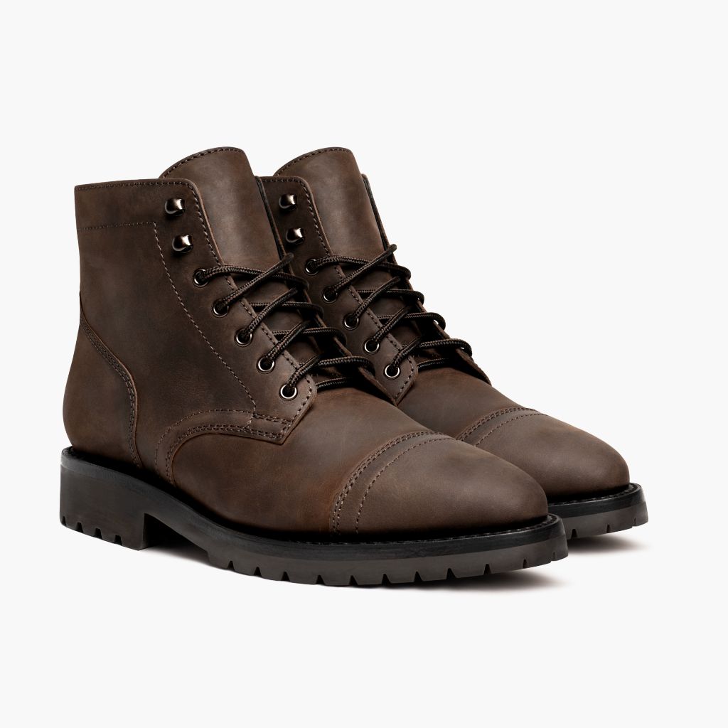 Captain StormKing® Tabac Bottines en cuir pour Homme in Classic Full-Grain Leather - Vue de profil | Acheter en ligne