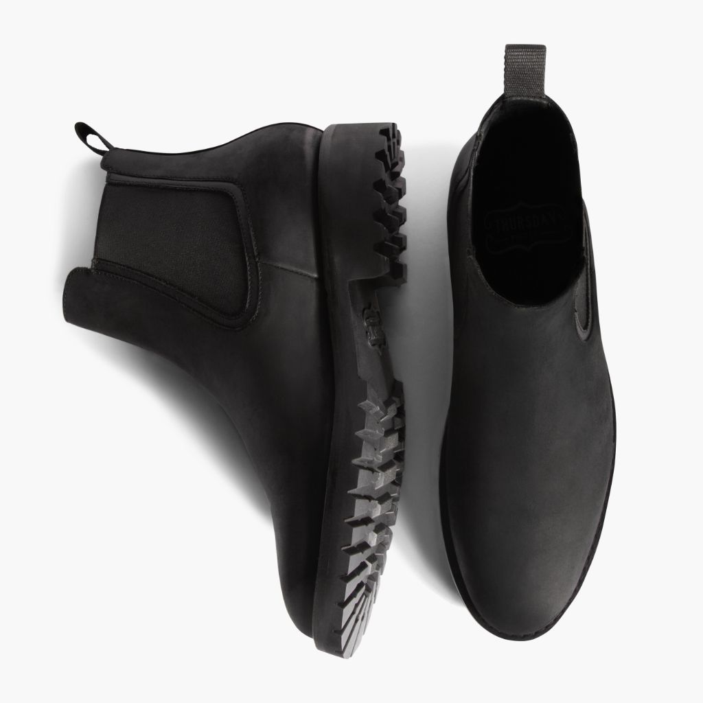Legend Noir Mat Bottines en cuir pour Homme - Contrefort de talon renforcé & surpiqûres doubles de précision