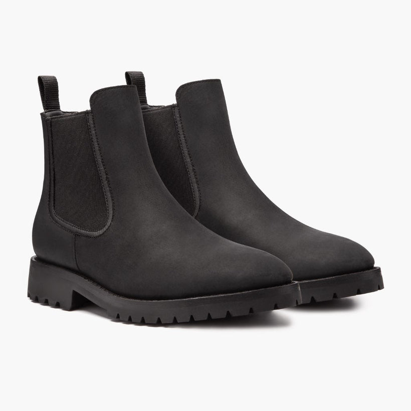 Legend Noir Matte Leather Boots pour Homme