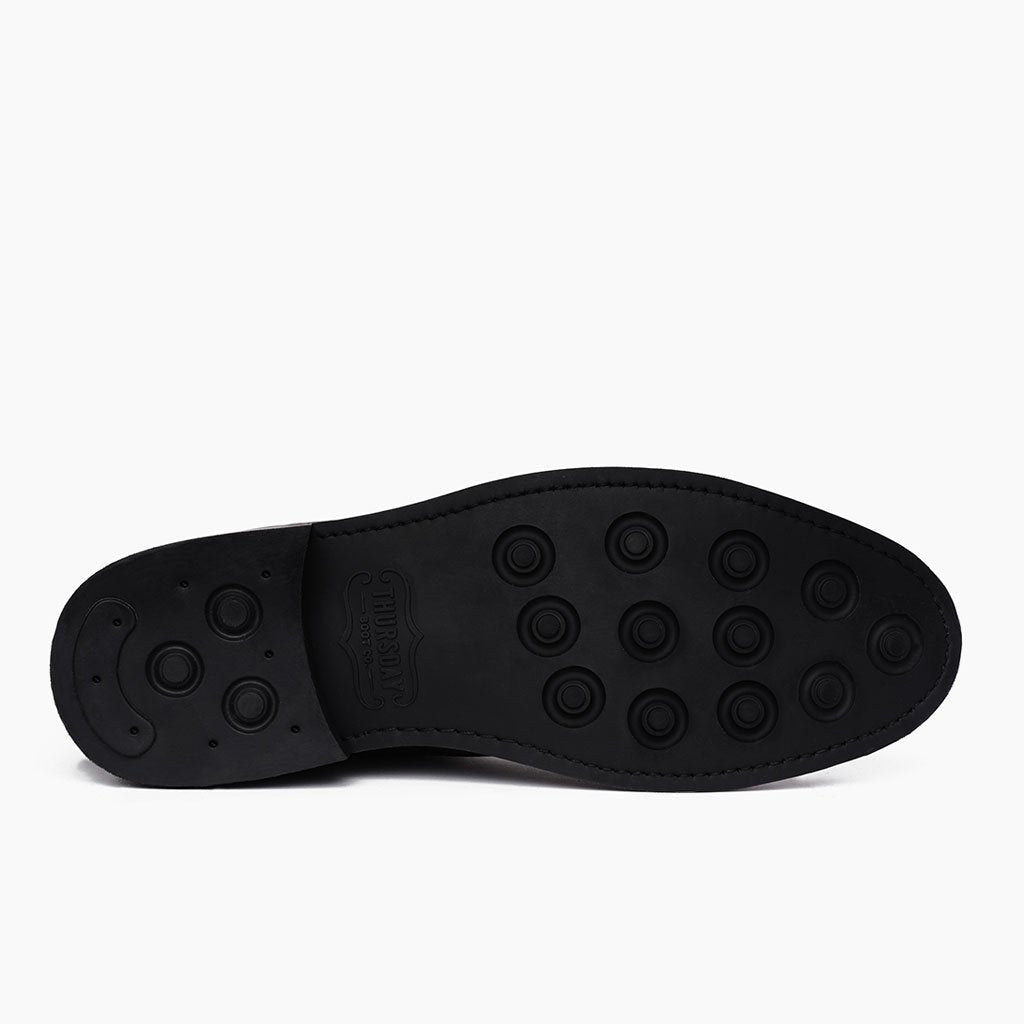 High-Traction Rubber Outsole & Lug Tread Pattern on President Whisky Bottines en cuir pour Homme For Men