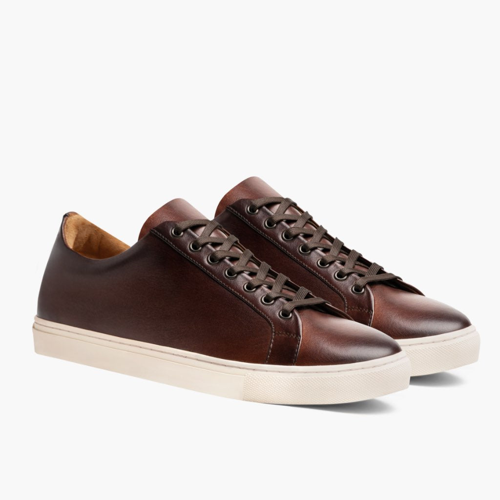 Premier Low Top Coffee Baskets en cuir pour Homme For Men in Classic Full-Grain Leather - Vue de profil | Acheter en ligne