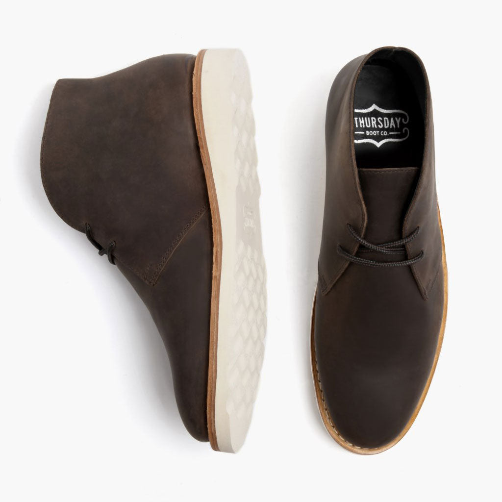 Scout Tabac Bottines en cuir pour Homme For Men - Contrefort de talon renforcé & surpiqûres doubles de précision