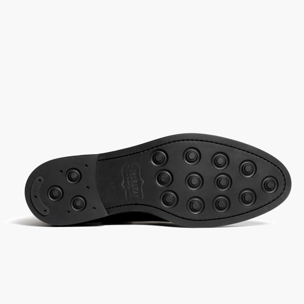High-Traction Rubber Outsole & Lug Tread Pattern on Cadet Noyer Bottines en cuir pour Homme