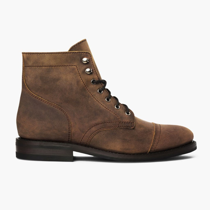 Captain Burnt Copper Leather Boots pour Homme