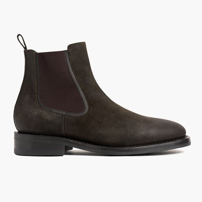 Duke Olive Foncée Suede Bottines en cuir pour Homme
