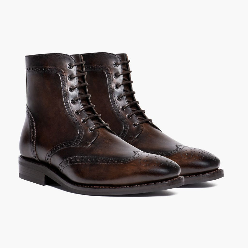 Wingtip Dark Oak Bottines en cuir pour Homme