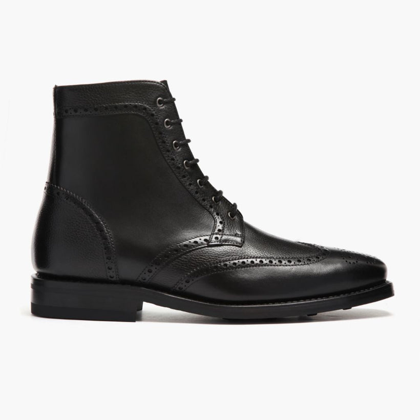 Wingtip Noir Bottines en cuir pour Homme