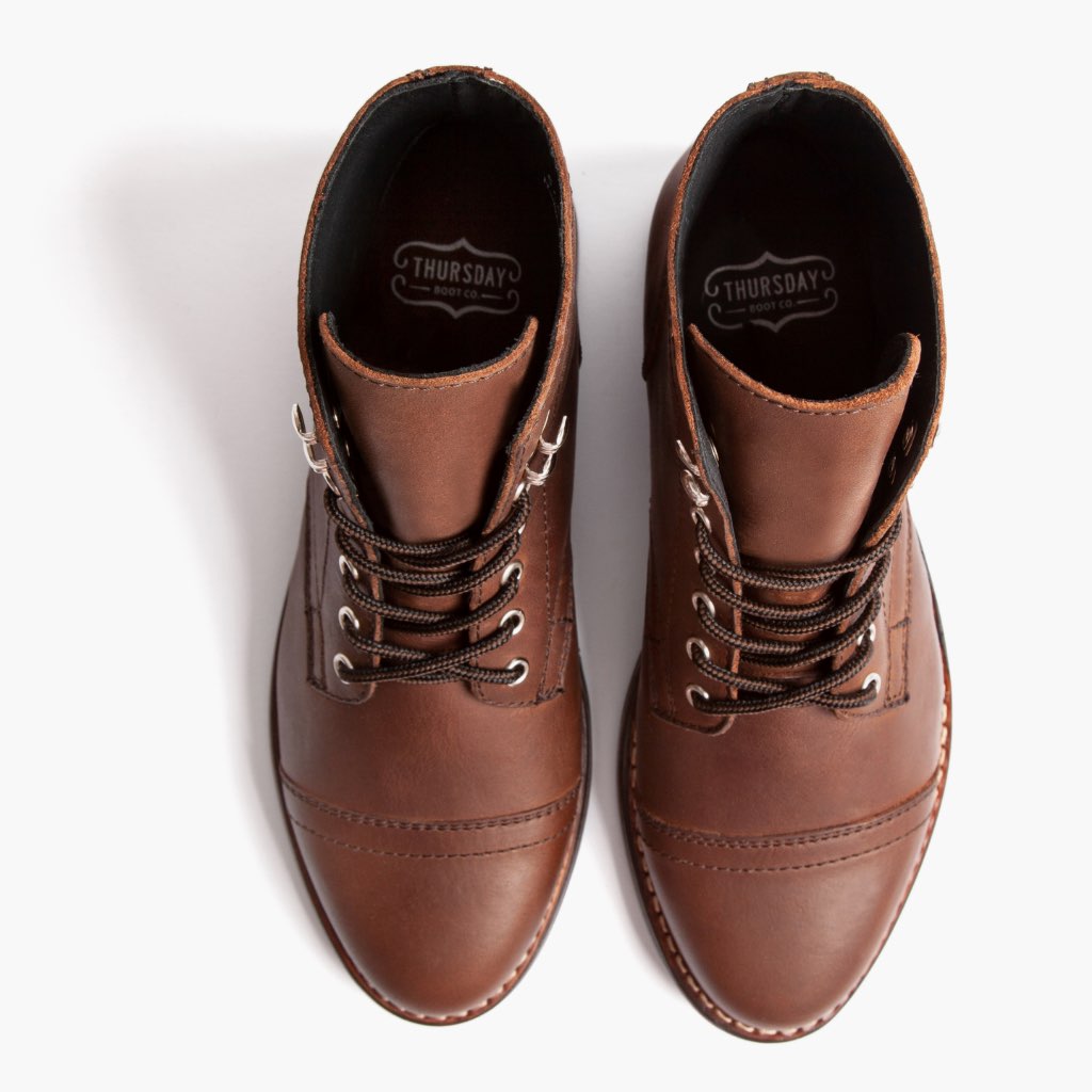 Captain Whisky Bottines en cuir pour Femme - Contrefort de talon renforcé & surpiqûres doubles de précision