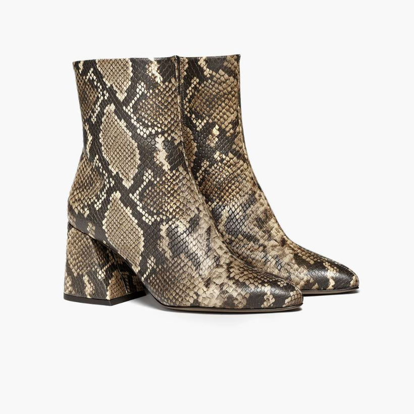 Heartbreaker Snake Print Bottines en cuir pour Femme