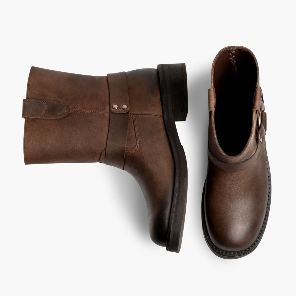 Outlaw Light Tabac Bottines en cuir pour Femme - Contrefort de talon renforcé & surpiqûres doubles de précision