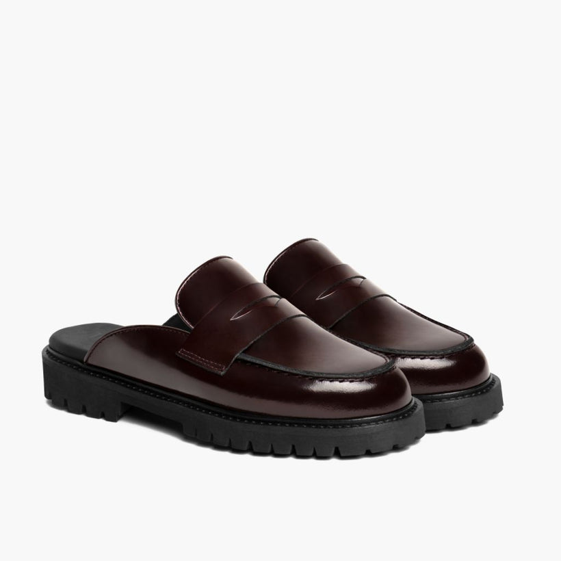 Penny Mule Bourgogne Bottines en cuir pour Femme