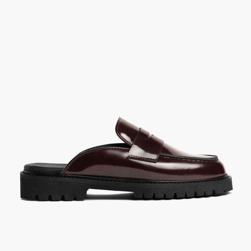 Penny Mule Bourgogne Bottines en cuir pour Femme