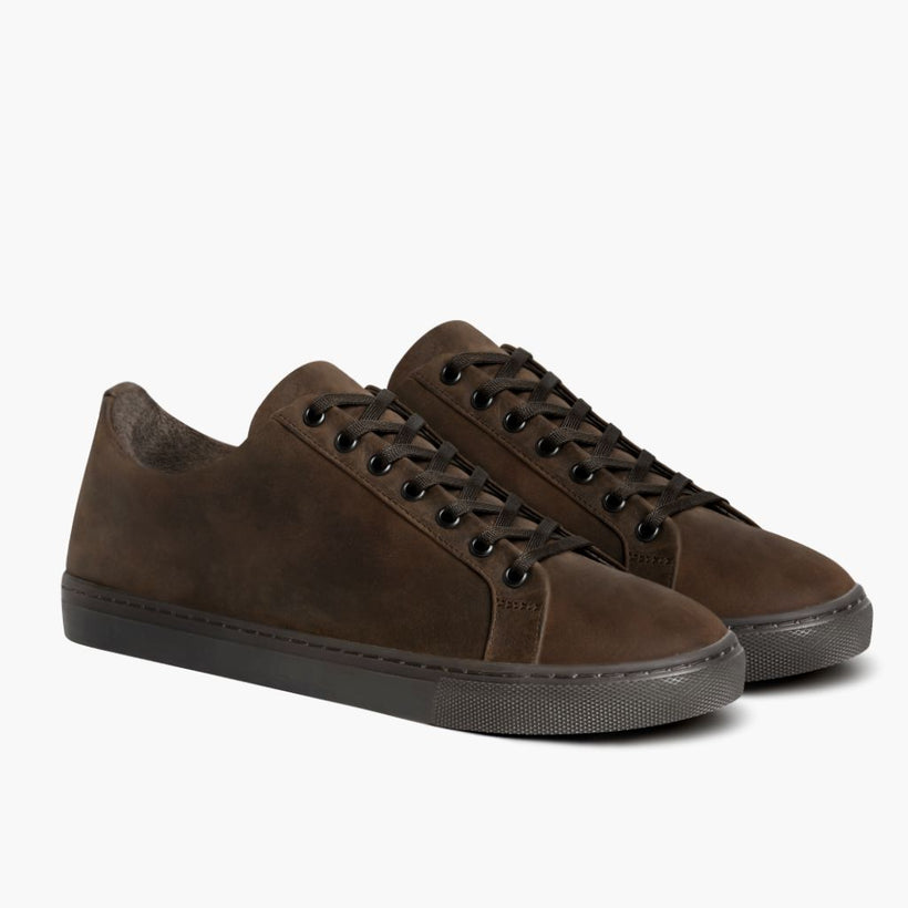 Premier Low Top Tobacco Leather Sneakers pour Femme