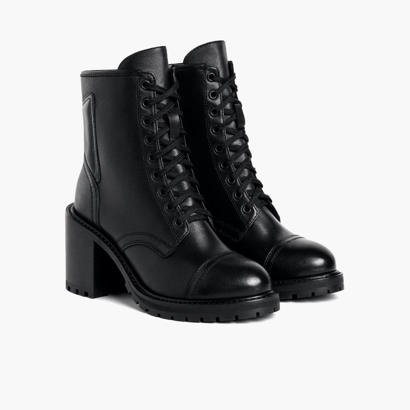 Rebel Noir Bottines en cuir pour Femme