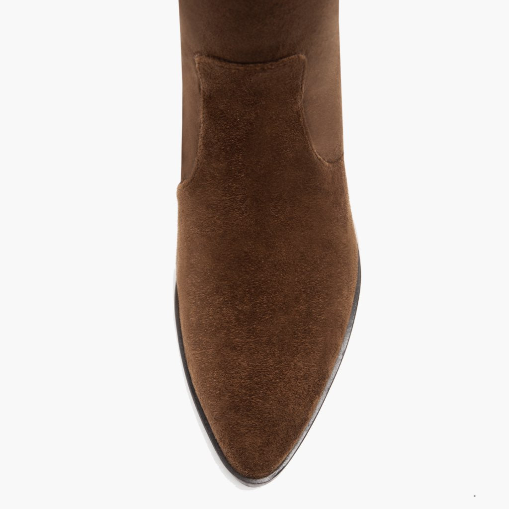 Tempest Espresso Bottines en cuir pour Femme - Contrefort de talon renforcé & surpiqûres doubles de précision