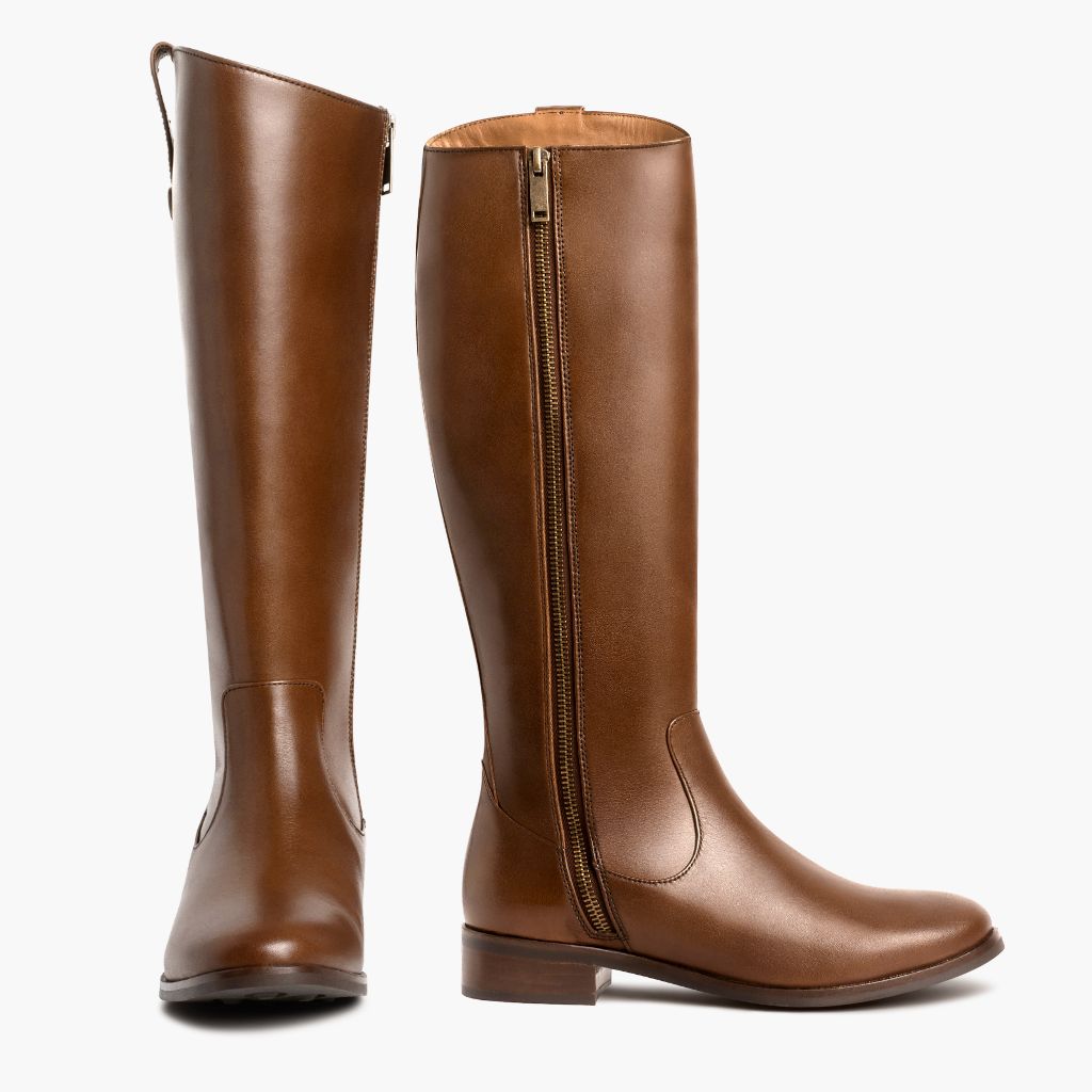 High-Traction Rubber Outsole & Lug Tread Pattern on Crown Cuero Bottines en cuir pour Femme
