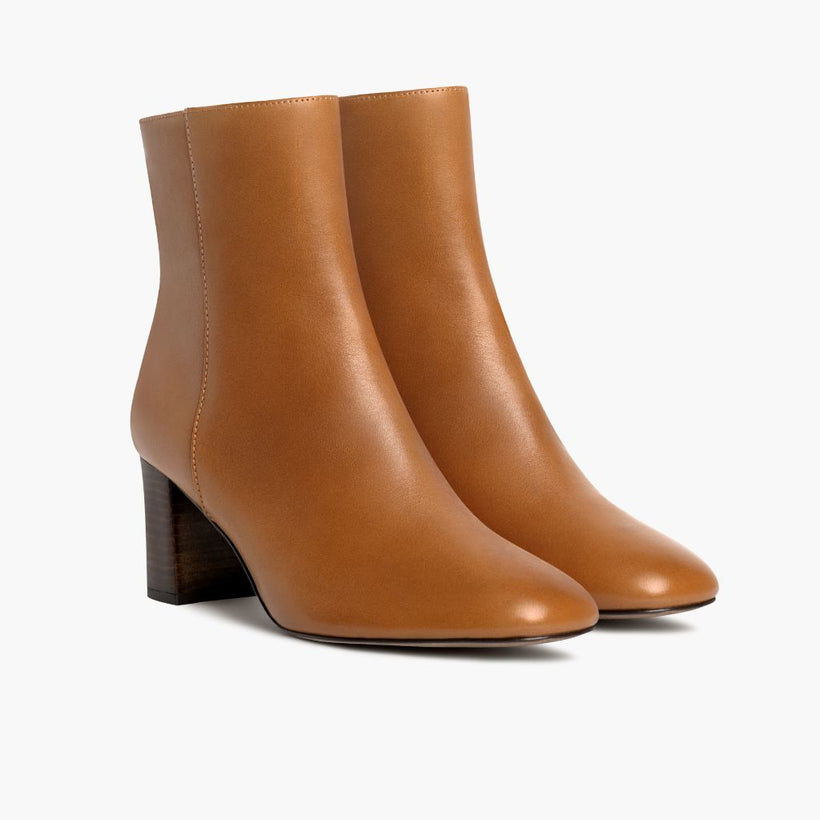 High Standard Caramel Bottines en cuir pour Femme