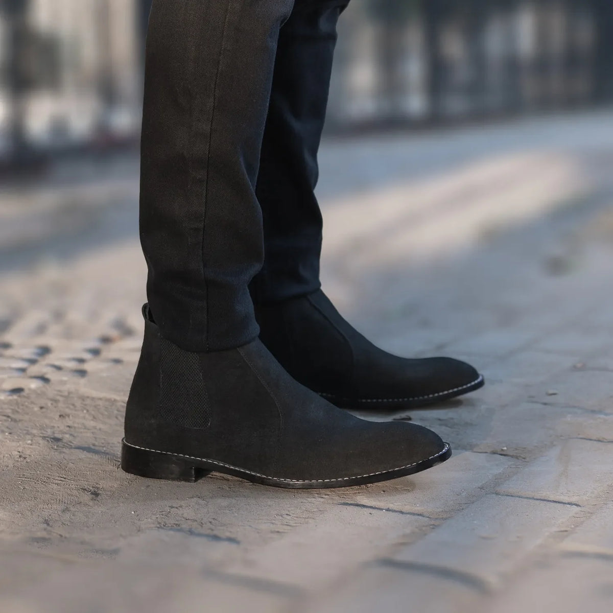 Orlaven Clarkson Chelsea Noir Suede Bottines en cuir pour Homme footwear image 10