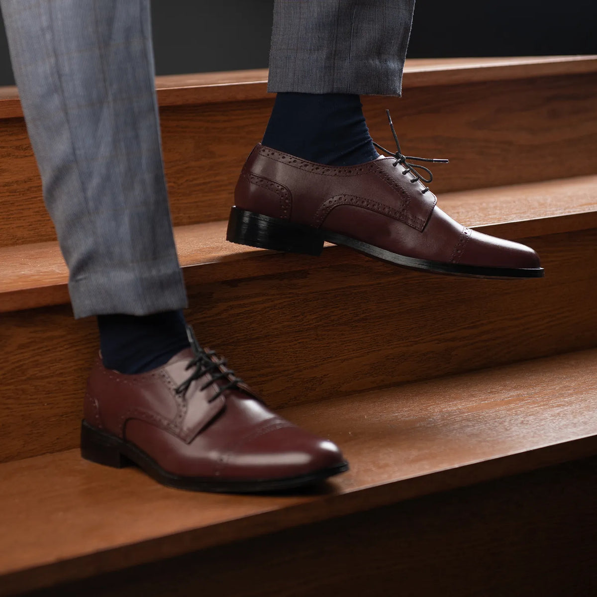 Orlaven Dirk Brogues Derby Bordeaux Chaussures en cuir pour Homme footwear image 10