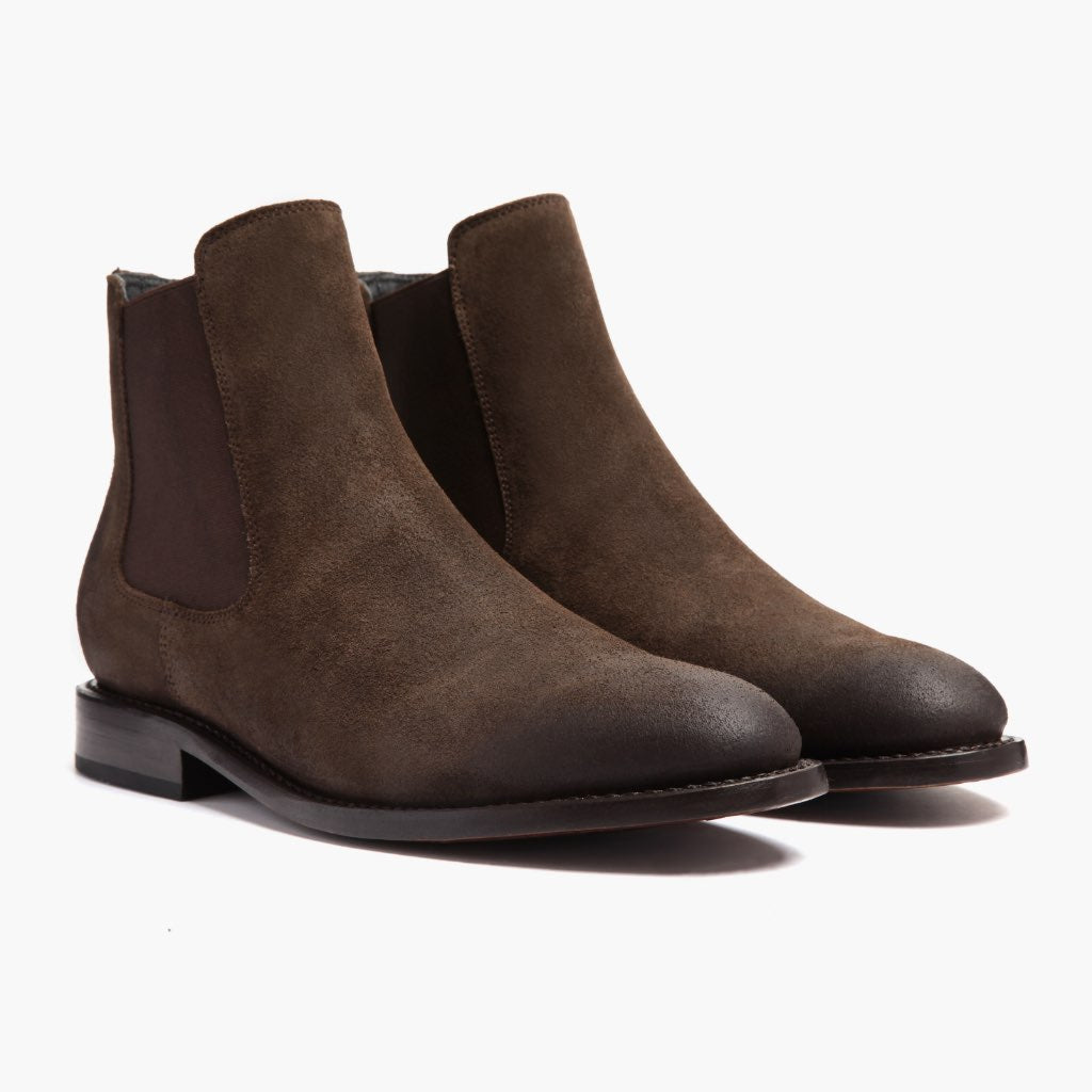 Cavalier Marron Foncé Bottines en cuir pour Homme in Dark Brown Full-Grain Leather - Vue de profil | Acheter en ligne