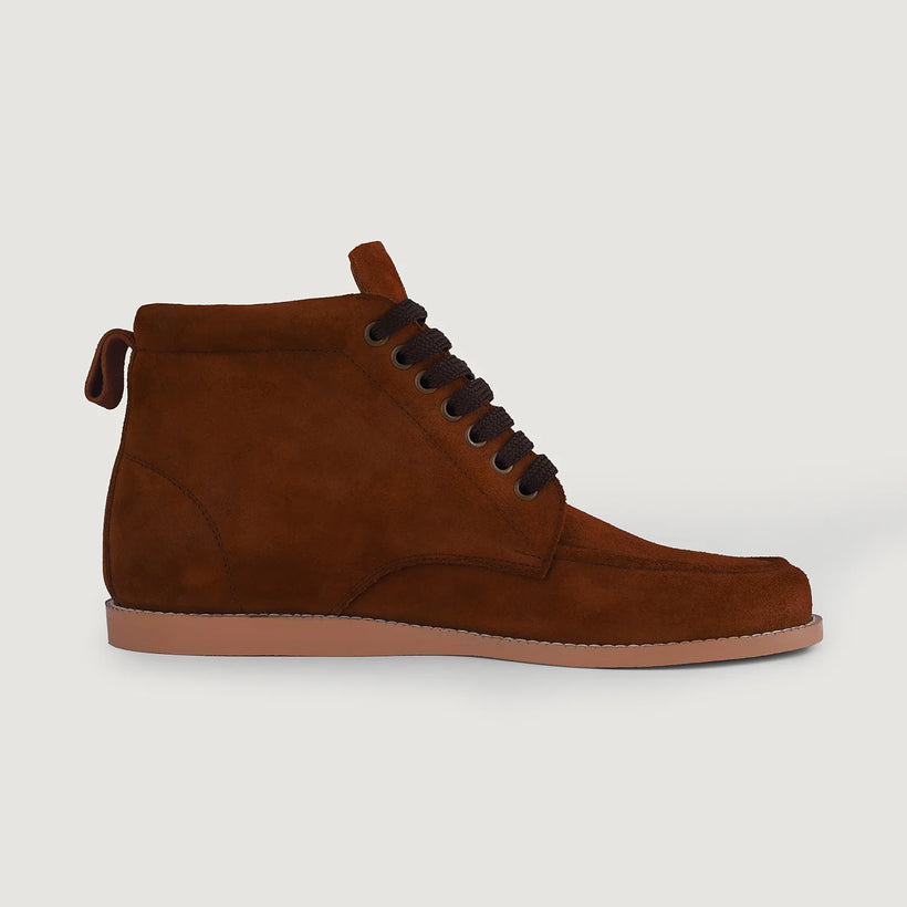 Bearman Moc Toe Marron Suede Boots pour Homme