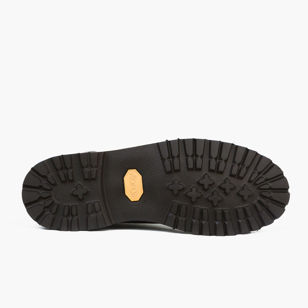 High-Traction Rubber Outsole & Lug Tread Pattern on Explorer Olive Foncée Suede Bottines en cuir pour Homme