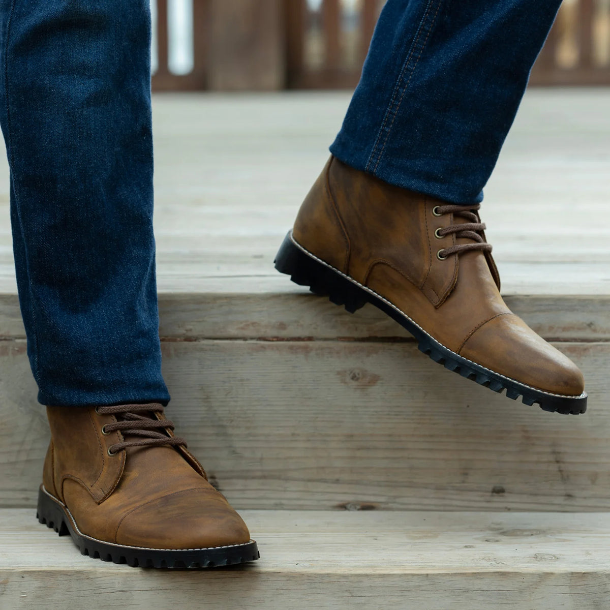 Orlaven Knight Derby Cuivre Brûlé Pullup Bottines en cuir - TerraGrip pour Homme footwear image 9