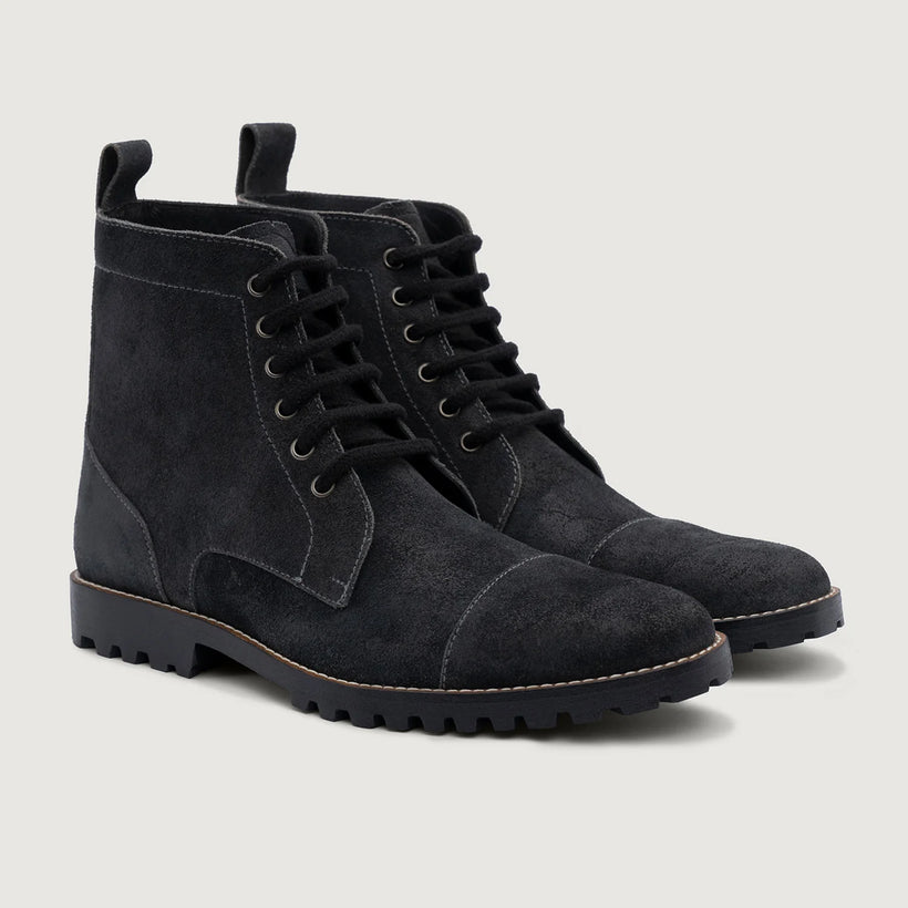 Knight Derby Gris Suede Bottines en cuir - TerraGrip pour Homme