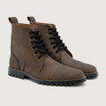 Knight Derby Waxed Marron Pullup Bottines en cuir - TerraGrip pour Homme