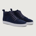 Marty High Top Bleu Suede Baskets en cuir pour Homme
