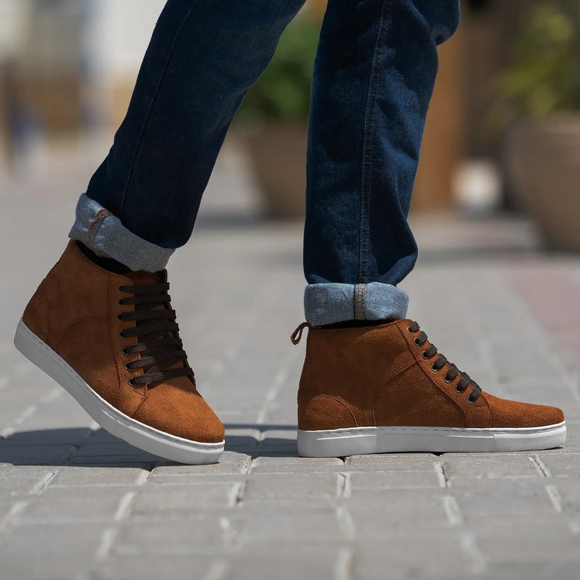 Marty High Top Marron Suede Baskets pour Homme