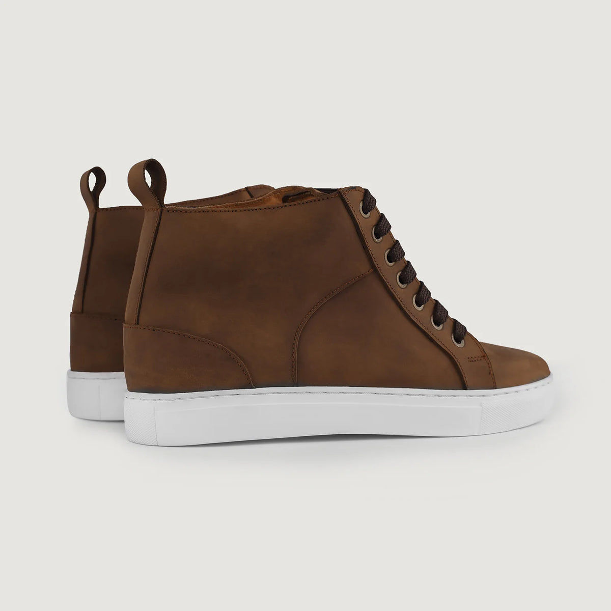 Orlaven Marty High Top Pull-up Marron Baskets en cuir pour Homme footwear image 10