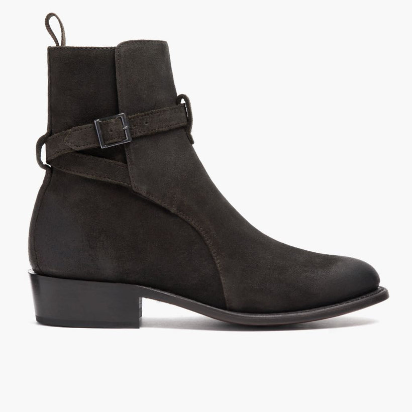 Rogue Olive Foncée Suede Bottines en cuir pour Homme